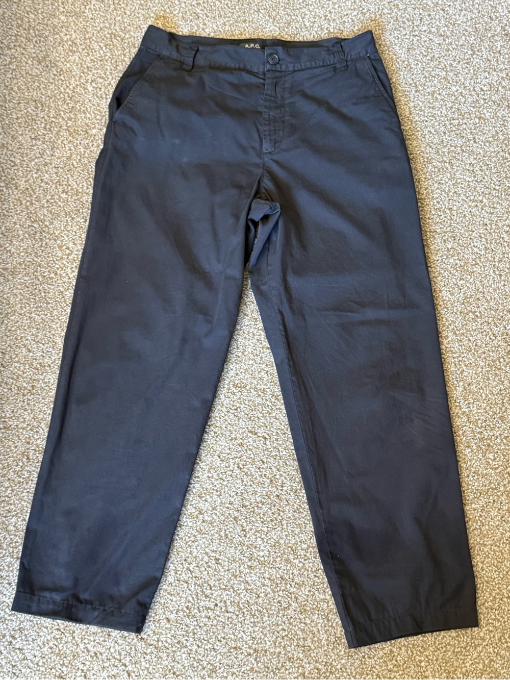 A.P.C. Men's Navy Chino Trousers